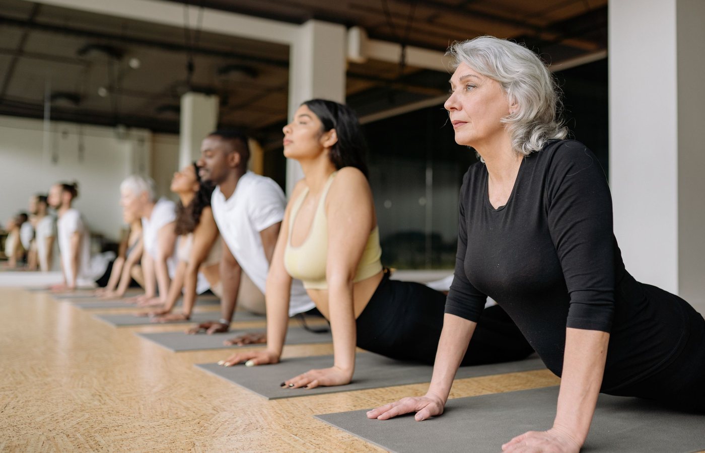 Yoga practice at Fusion Academy